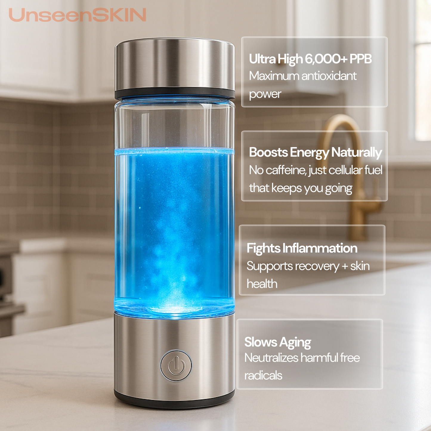 HydraGlow | Hydrogen Water Bottle