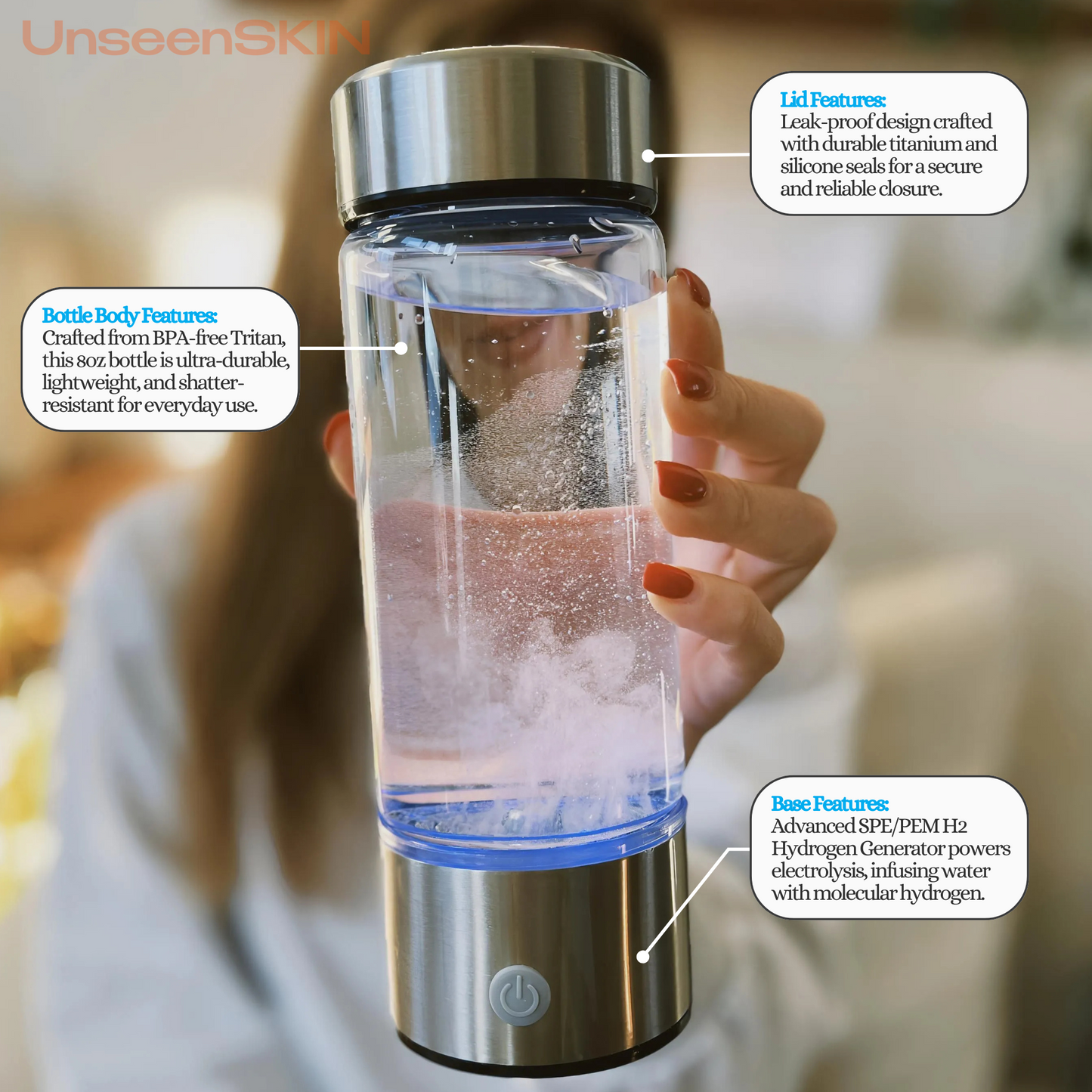 HydraGlow | Hydrogen Water Bottle